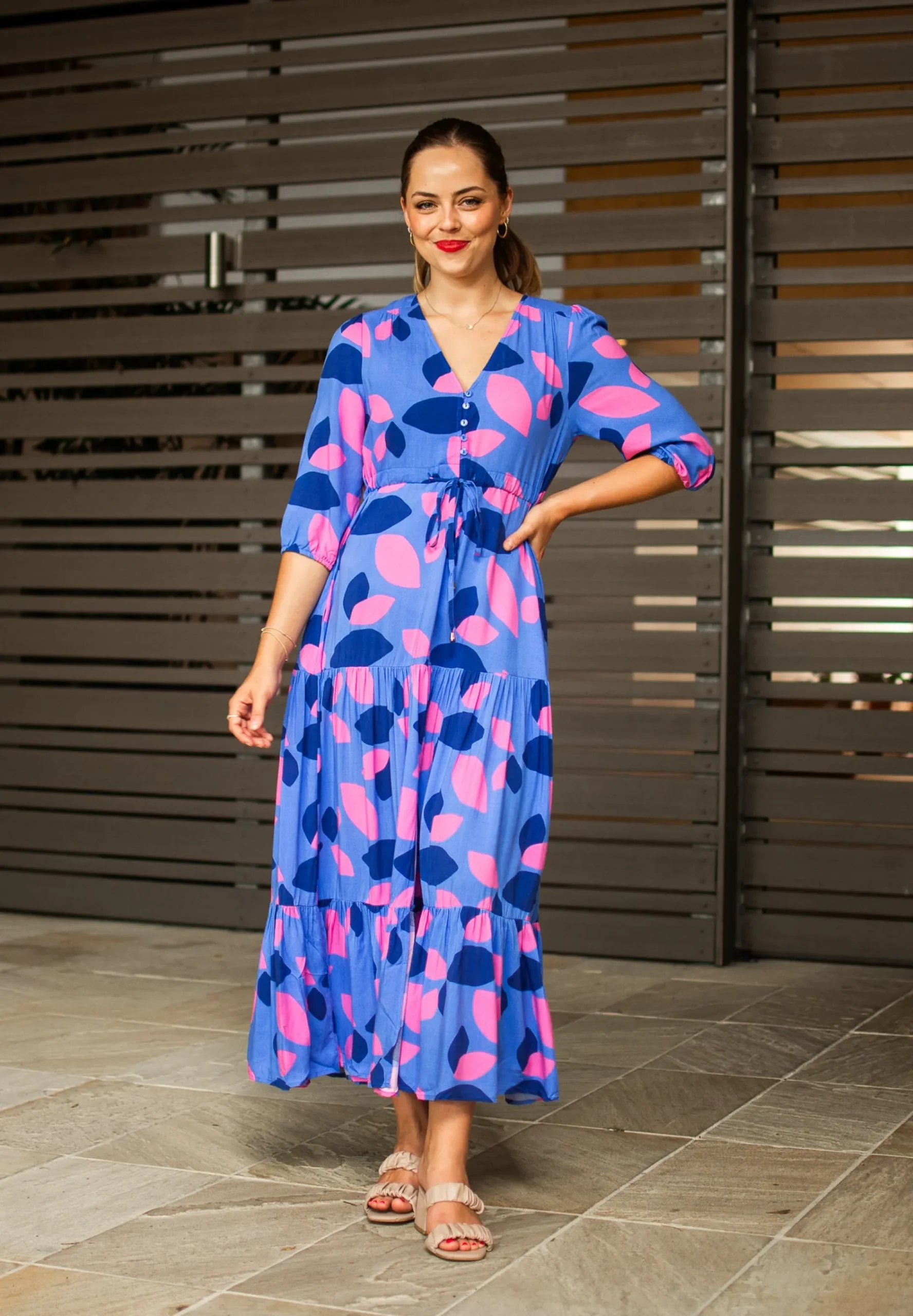 fria_jenna_maxi_dress_amo_1.webp Dresses-FRIA JENNA MAXI DRESS AMORA BLUE