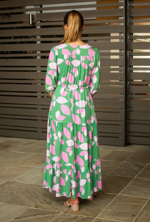 Dresses-FRIA JENNA MAXI DRESS AMORA GREEN