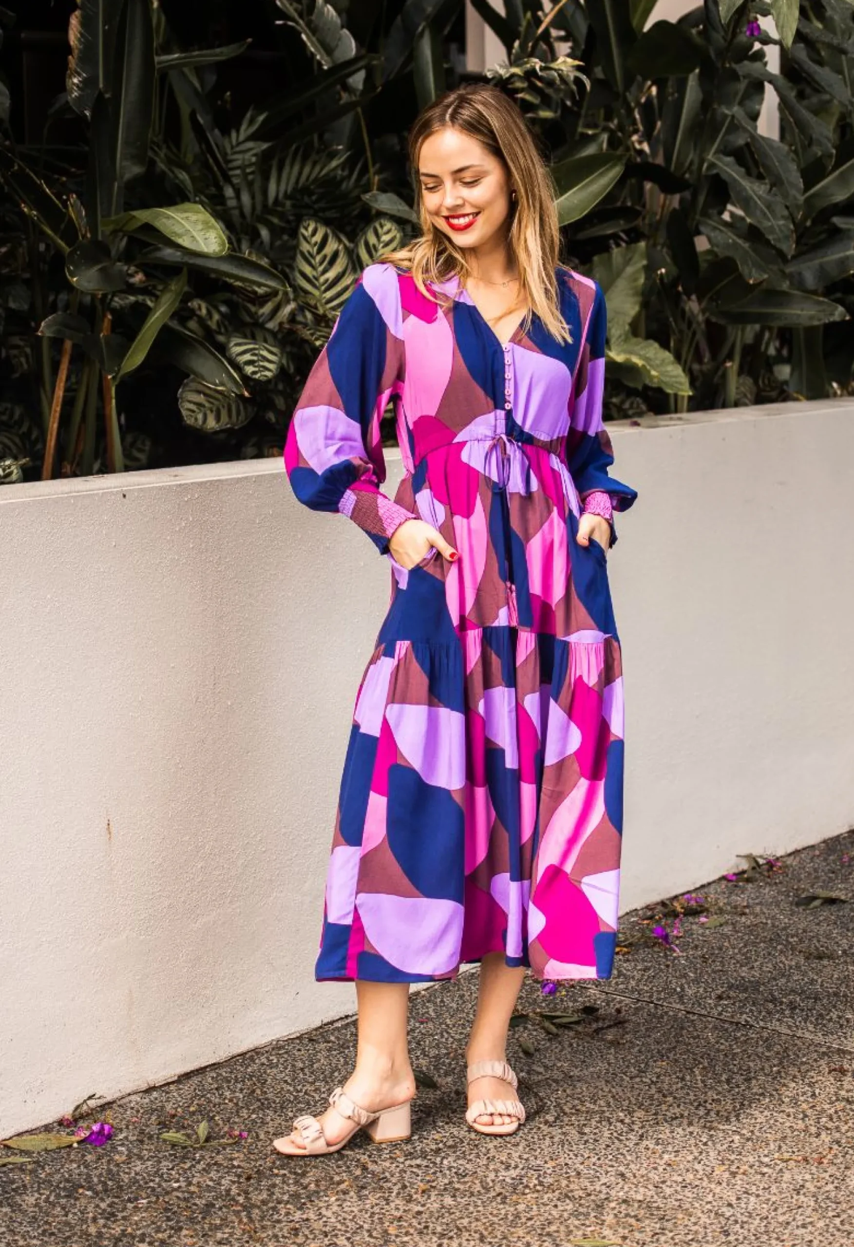 fria_selma_long_sleeve_ma_1.webp Dresses-FRIA SELMA LONG SLEEVE MAXI DRESS AERA NAVY