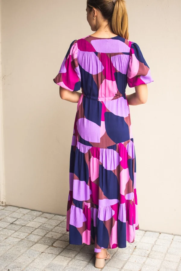 Dresses-FRIA SELMA MAXI DRESS AERA NAVY