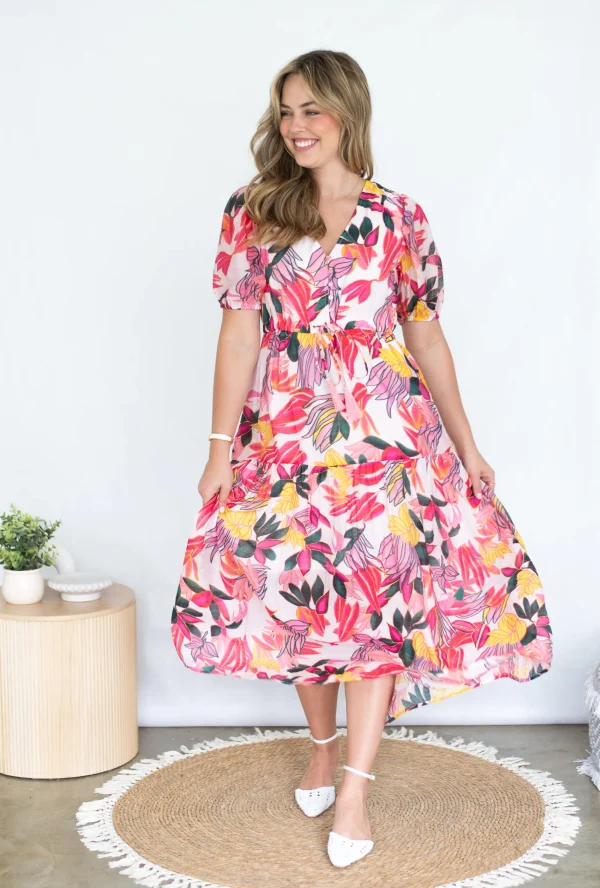 Dresses-FRIA SELMA MAXI DRESS CANDY FLORAL
