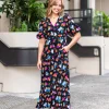 Dresses-FRIA SELMA MAXI DRESS HAPPY FLOWERS