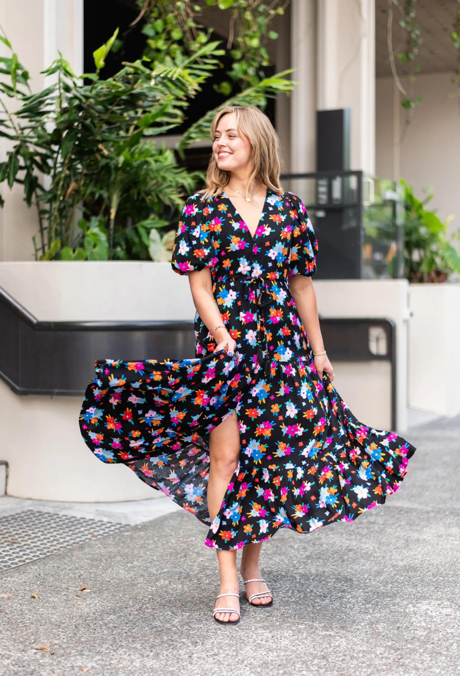 fria_selma_maxi_dress_hap_1.webp Dresses-FRIA SELMA MAXI DRESS HAPPY FLOWERS
