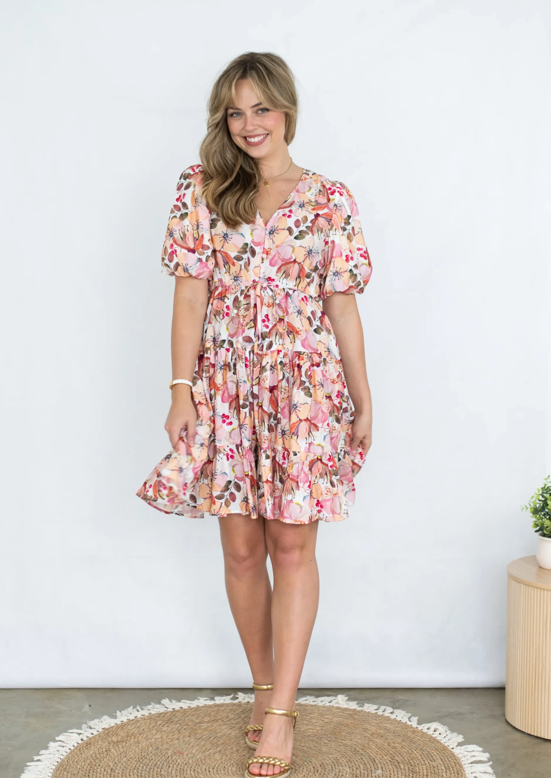 fria_selma_mini_dress_fru_1.webp Dresses-FRIA SELMA MINI DRESS FRUITFUL BLOOMS