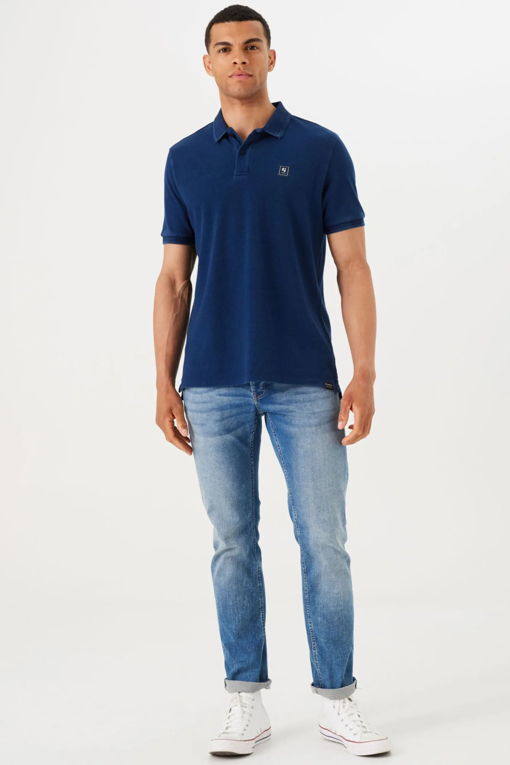 garcia_badge_logo_polo_na_1.webp Tees & Tanks-GARCIA BADGE LOGO POLO NAVY