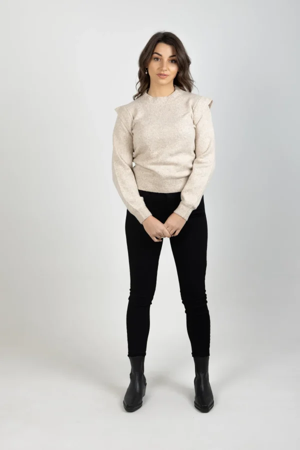 Sweaters & Knitwear-GARCIA CARMEN KNIT BEIGE
