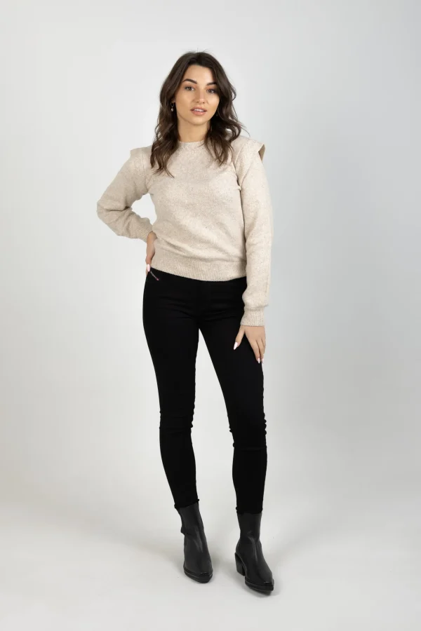 Sweaters & Knitwear-GARCIA CARMEN KNIT BEIGE