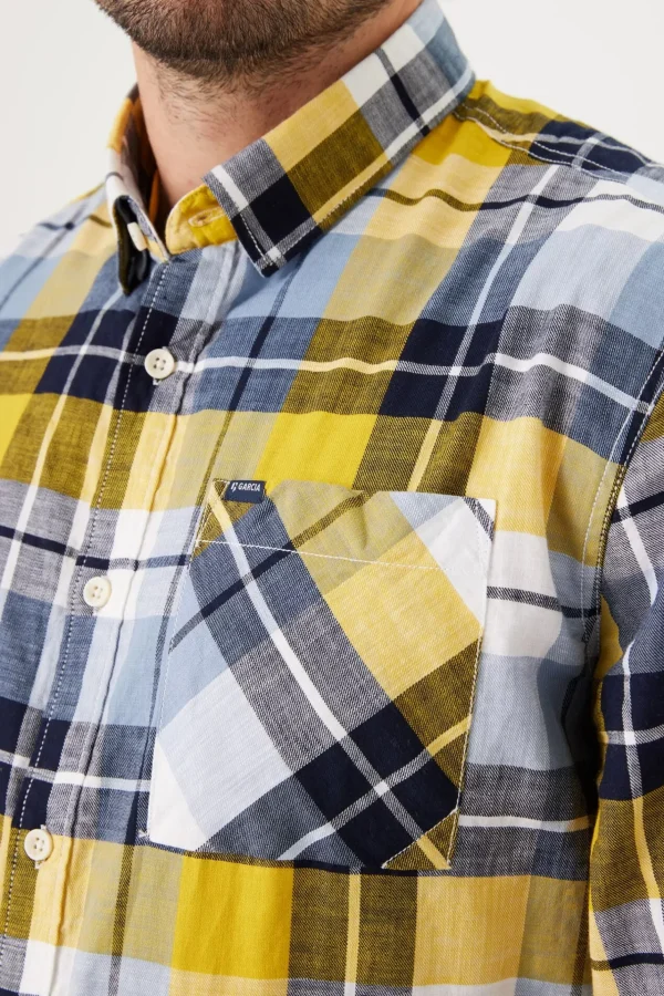 Shirts-GARCIA CHECKED SHIRT DANDELION