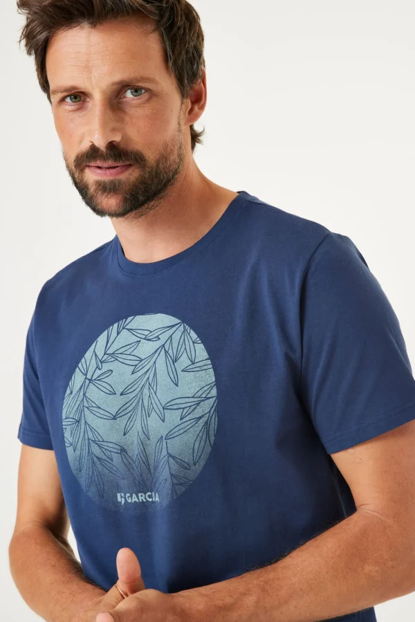 Tees & Tanks-GARCIA CIRCLE LOGO T-SHIRT MARINE