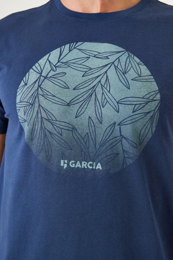 Tees & Tanks-GARCIA CIRCLE LOGO T-SHIRT MARINE