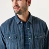 Shirts-GARCIA CORDUROY SHIRT BLUE