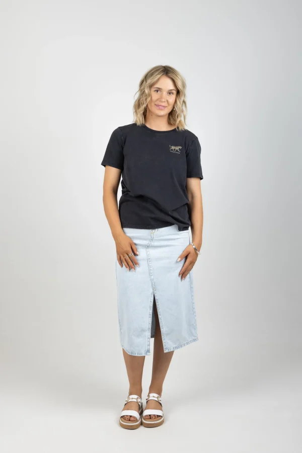 Tees & Tanks-GARCIA CORE TIGER TEE WASHED BLACK