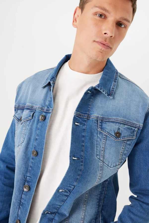 Shirts-GARCIA DENIM JACKET MEDIUM USED