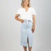 Skirts-GARCIA DENIM SKIRT BLEACHED