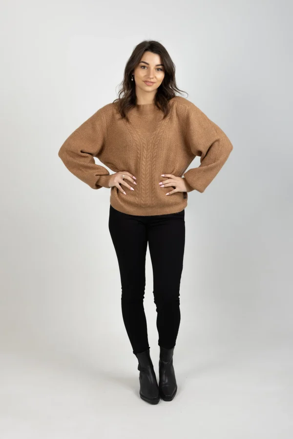 Sweaters & Knitwear-GARCIA ELENA KNIT TOFFEE