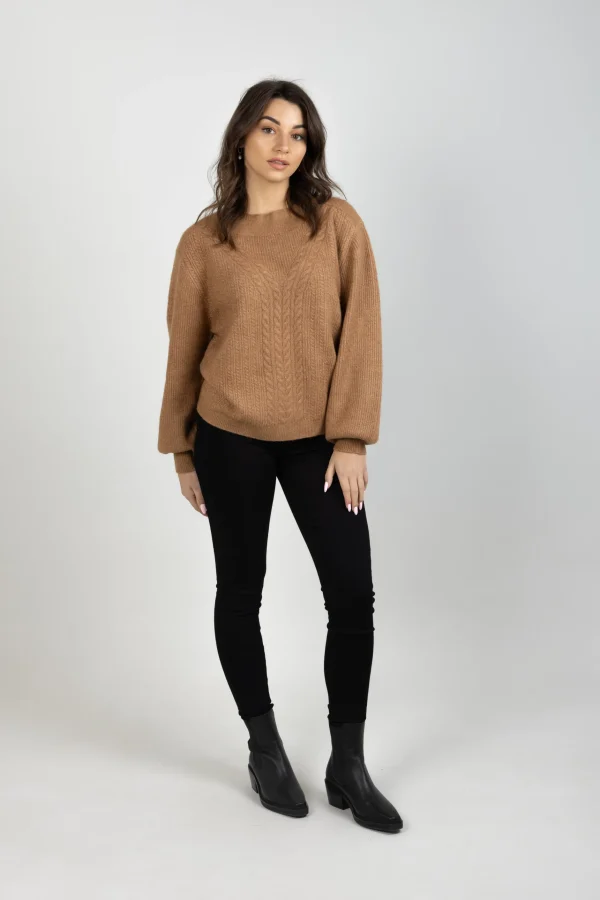Sweaters & Knitwear-GARCIA ELENA KNIT TOFFEE