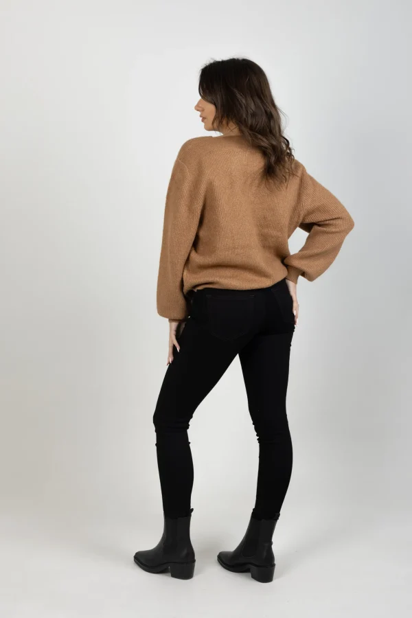 Sweaters & Knitwear-GARCIA ELENA KNIT TOFFEE