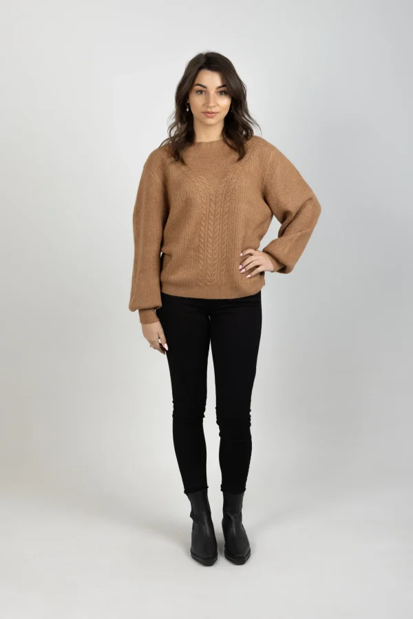 Sweaters & Knitwear-GARCIA ELENA KNIT TOFFEE