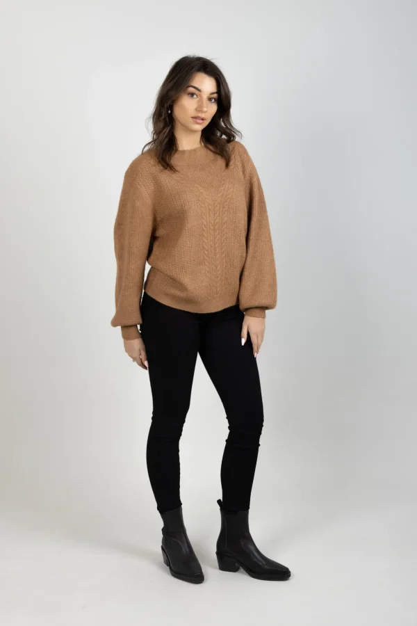 Sweaters & Knitwear-GARCIA ELENA KNIT TOFFEE