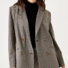 Coats & Jackets-GARCIA HOUNDS-TOOTH BLAZER BLACK