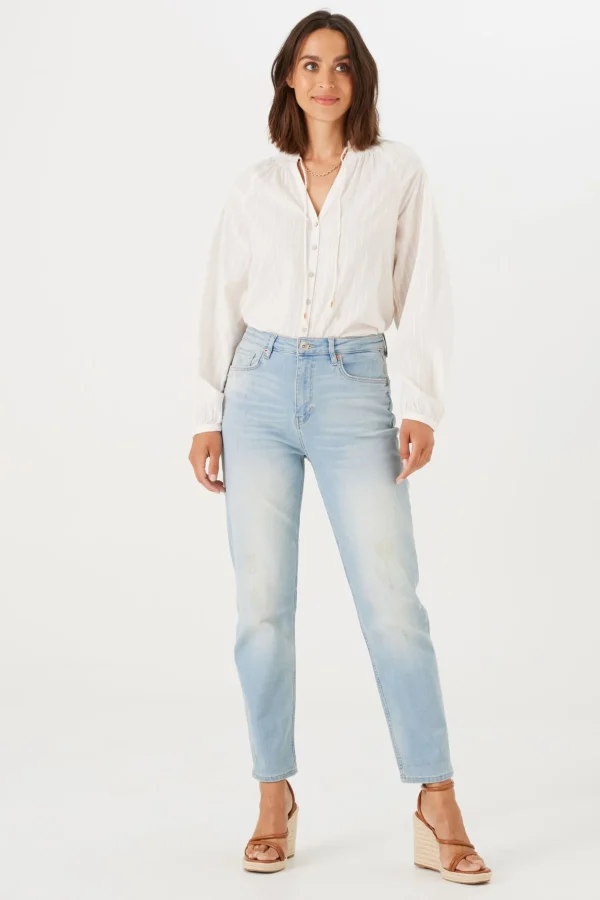 Denim-GARCIA ISABELLA MOM JEAN LIGHT BLUE