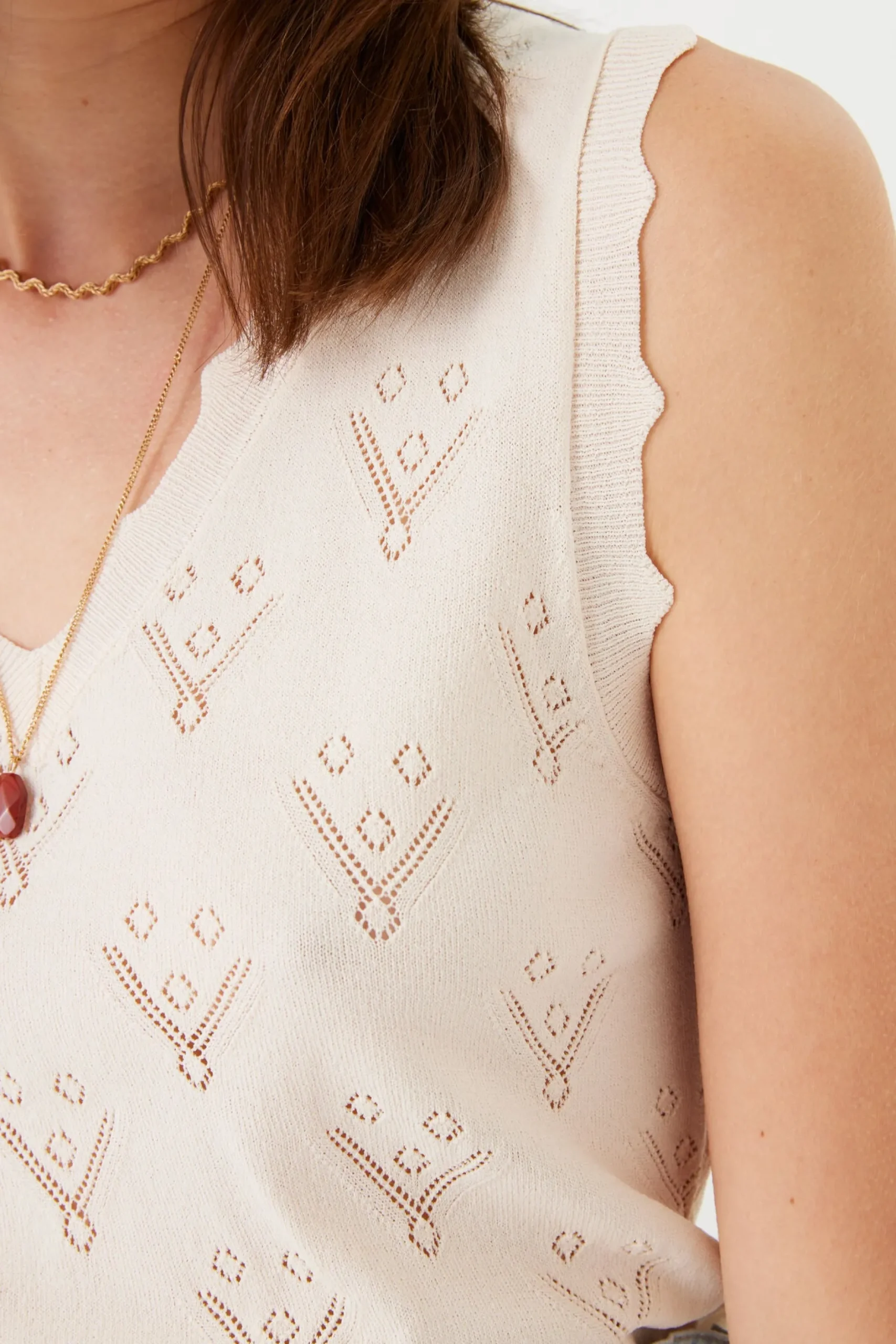garcia_lace_detail_knit_t_3.webp Tees & Tanks-GARCIA LACE DETAIL KNIT TANK OFF WHITE