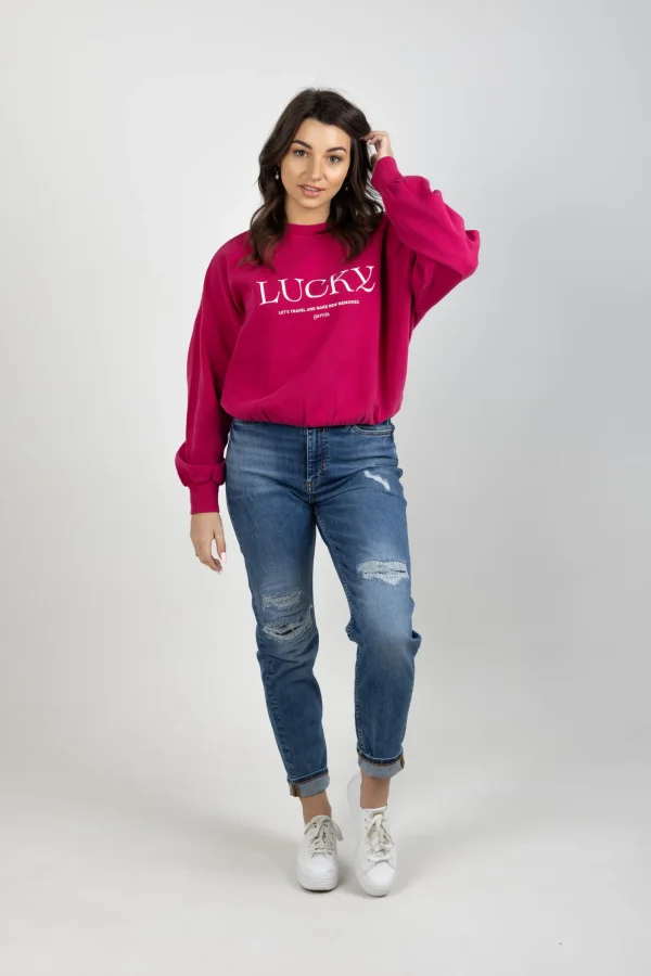 Sweaters & Knitwear-GARCIA LOLA SWEATER FUCHSIA