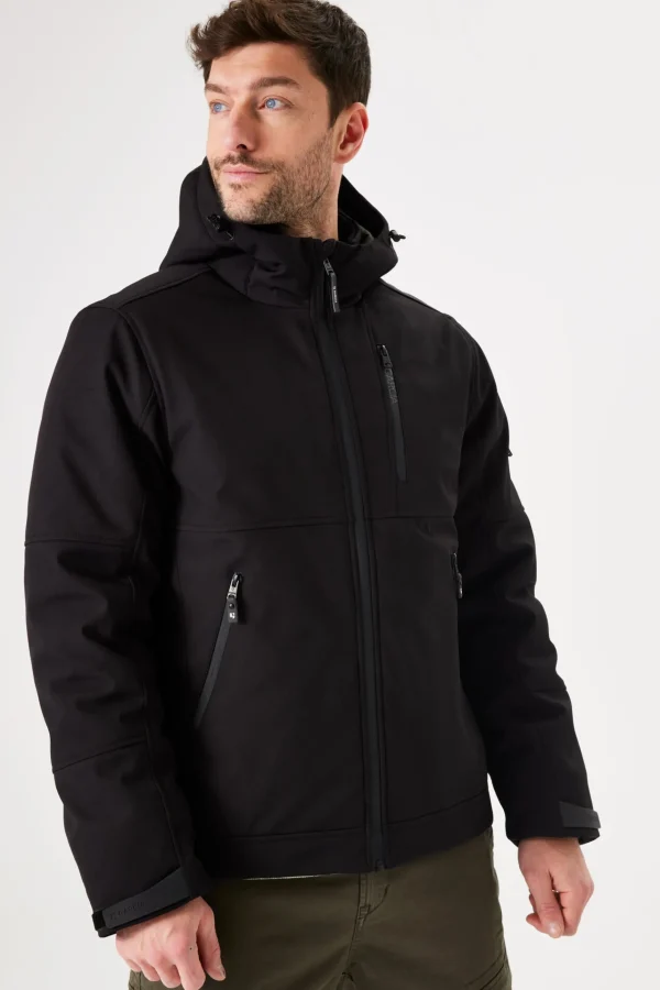 Shirts-GARCIA OUTDOOR PUFFER JACKET BLACK
