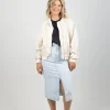 Coats & Jackets-GARCIA OVERSIZED BOMBER CREAM