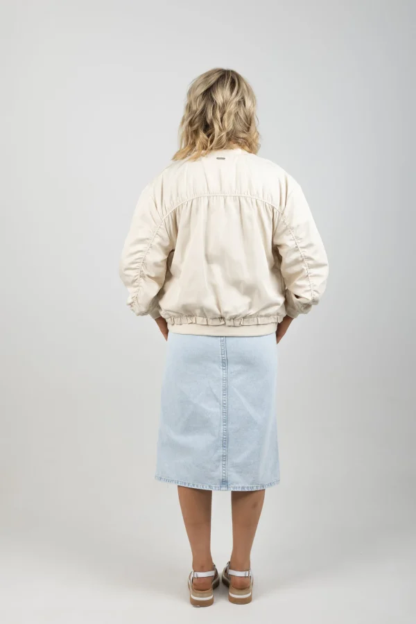 Coats & Jackets-GARCIA OVERSIZED BOMBER CREAM
