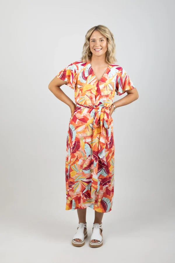 Dresses-GARCIA PAPAYA MAXI WRAP DRESS