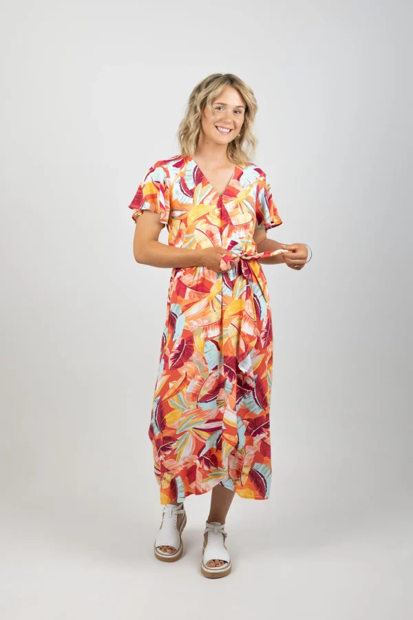 Dresses-GARCIA PAPAYA MAXI WRAP DRESS