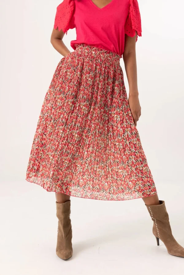 Skirts-GARCIA PLEATED SKIRT LUSH PRINT