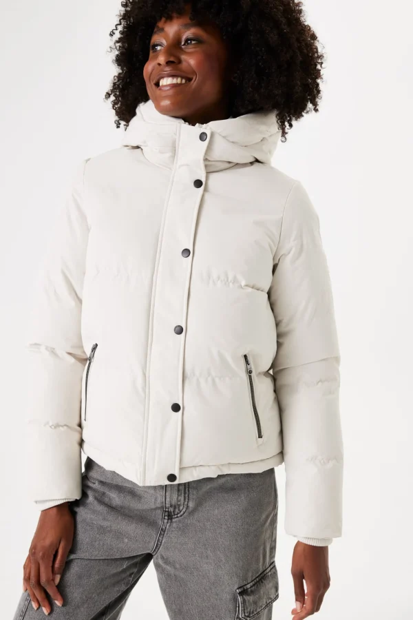 Coats & Jackets-GARCIA PUFFER JACKET OFF WHITE