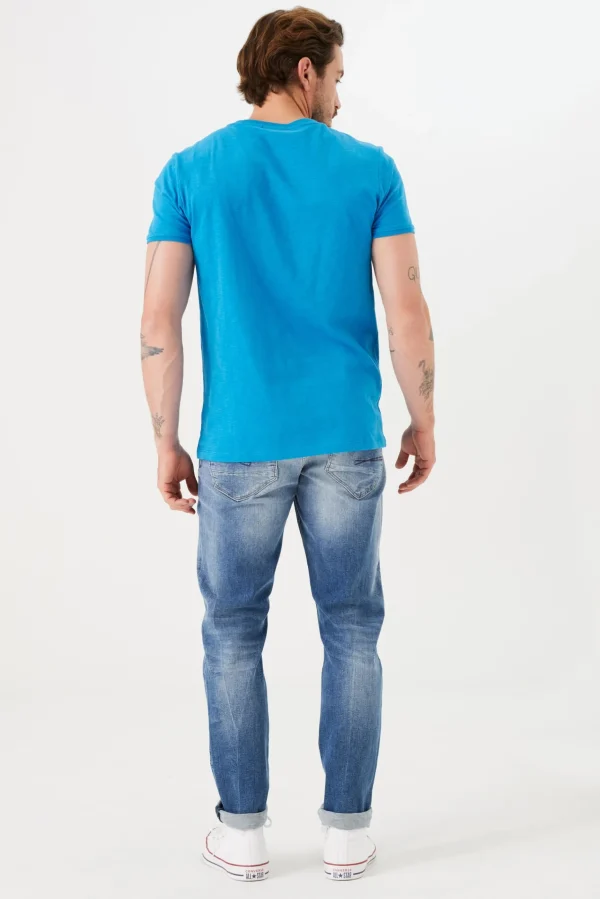 Tees & Tanks-GARCIA URBANIA LOGO T-SHIRT LAGOON