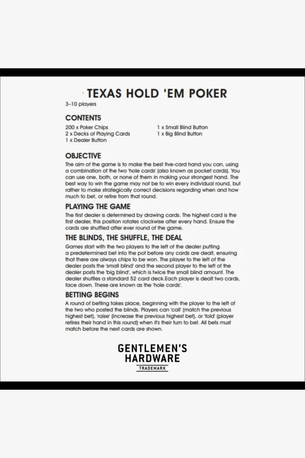 Gifts-GENTLEMEN'S HARDWARE CASINO NIGHT SET