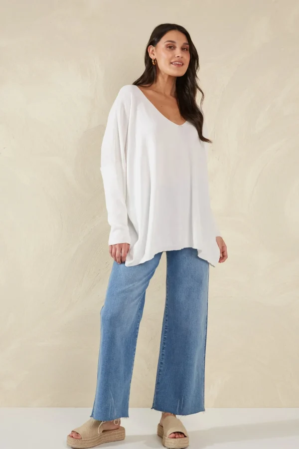 Sweaters & Knitwear-HAVEN FLORENCE KNIT BIANCO
