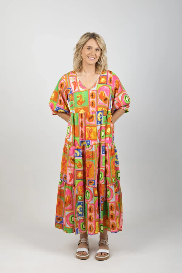 Dresses-HAVEN PORTOFINO TIERED MAXI SPRITZ