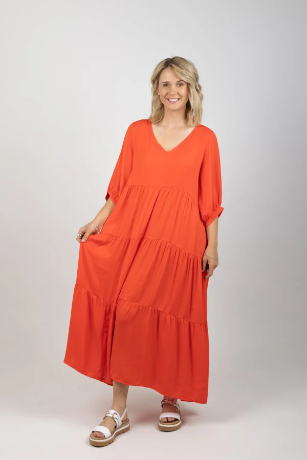 Dresses-HAVEN PORTOFINO TIERED MAXI APEROL