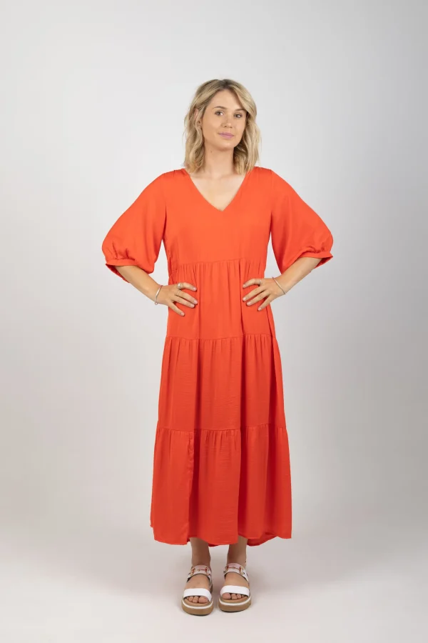 Dresses-HAVEN PORTOFINO TIERED MAXI APEROL
