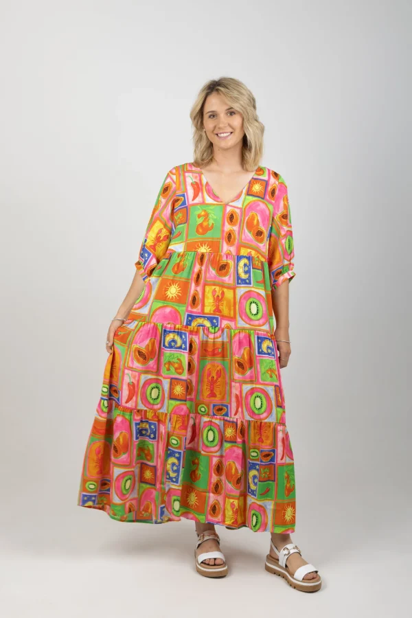 Dresses-HAVEN PORTOFINO TIERED MAXI SPRITZ