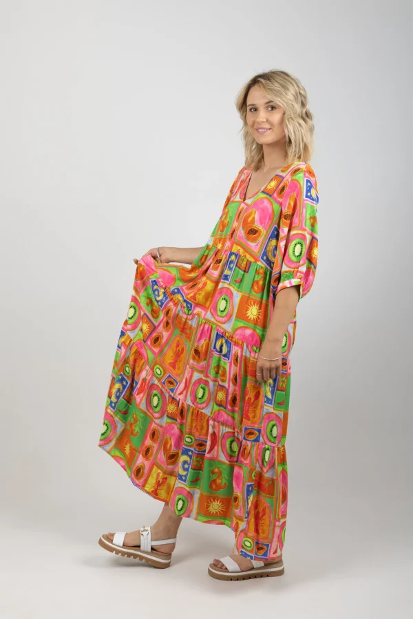 Dresses-HAVEN PORTOFINO TIERED MAXI SPRITZ