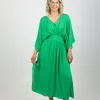 Dresses-HAVEN SUVA BATWING MAXI CLOVER