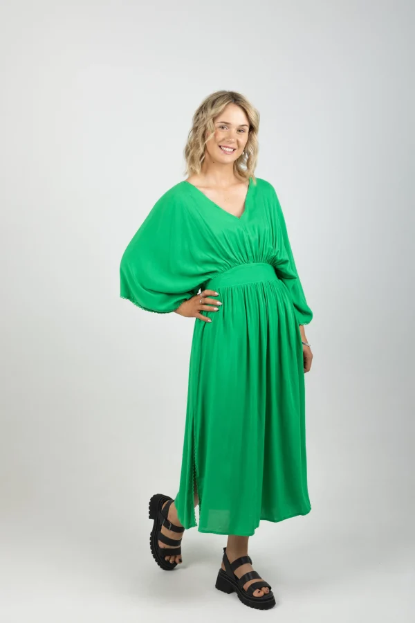 Dresses-HAVEN SUVA BATWING MAXI CLOVER