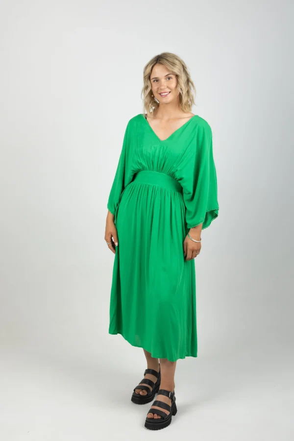 Dresses-HAVEN SUVA BATWING MAXI CLOVER