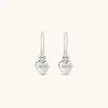 925 Sterling Silver | Jewellery-BLANK SPACE. HEART HOOP EARRINGS