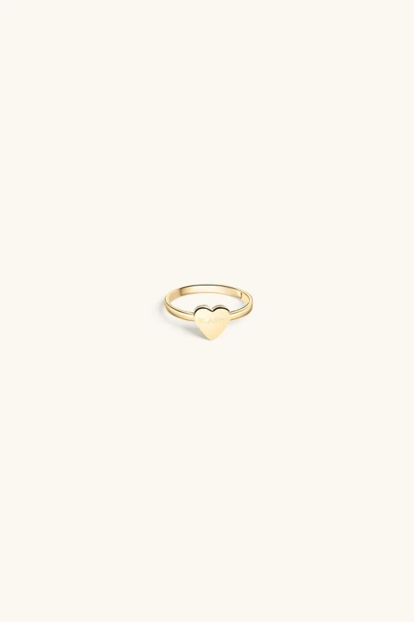 18Kt Gold Plated | Jewellery-BLANK SPACE. HEART STACKER RING 18KT GOLD