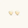 18Kt Gold Plated | Jewellery-BLANK SPACE. HEART STUD EARRINGS 18KT GOLD