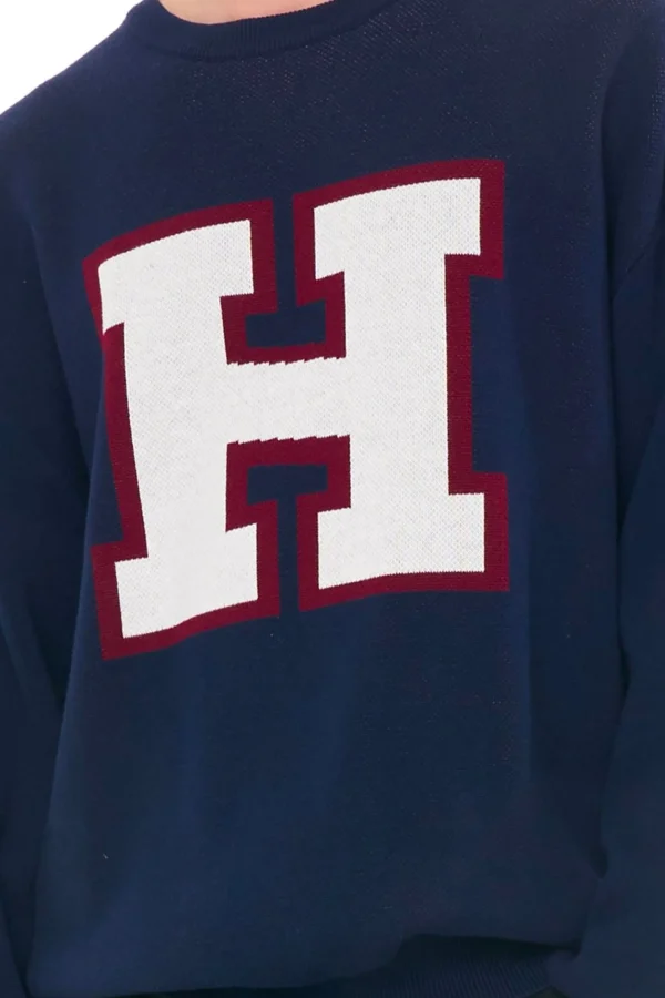 Sweaters & Knitwear-HUFFER 3 BALLER TRUE KNIT CREW NAVY