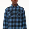Coats & Jackets-HUFFER 9-5 CHECK SHACKET - MID BLUE